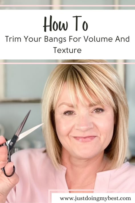 Cut Bangs Diy, Cut Bangs At Home, Cut Bangs Tutorial, Drastic Haircut, Bangs At Home, Fine Hair Bangs, Trim Bangs, Trim Your Own Hair, Cut Own Hair