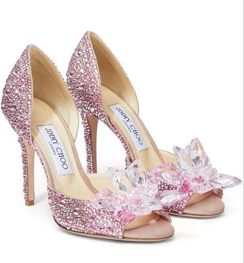 Jimmy Choo Cinderella Shoes, Dr Shoes, Jeweled Shoes, Cinderella Shoes, Jimmy Choo Heels, Fancy Shoes, Shoes Luxury, Spike Heels, Aesthetic Shoes