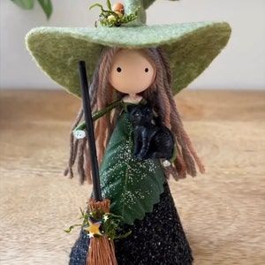 Whimsical Fairy House Kit Arts and Crafts for Children and - Etsy Kitchen Witch Doll, Fairy House Kit, Felt Witch, Witch Gifts, Witch Kitchen, Fairy Things, Witch Figurines, Halloween Witch Decorations, Doll Halloween