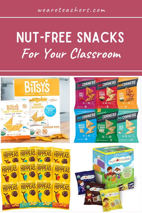 The Best Shelf-Stable Nut-Free Snacks for Kids - We Are Teachers Snack Stash, Snack Bin, Snack Factory Pretzel Crisps, Classroom Snacks, Nut Free Snacks, Fructose Free, Chewy Granola, Snacks For Kids, Safe Schools