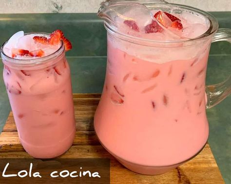 Mexican Drink Recipes, Agua Fresca Recipe, Strawberry Water, Mexican Drinks, Strawberry Margarita, Jello Recipes, Agua Fresca, Kids Menu, Mexican Dishes