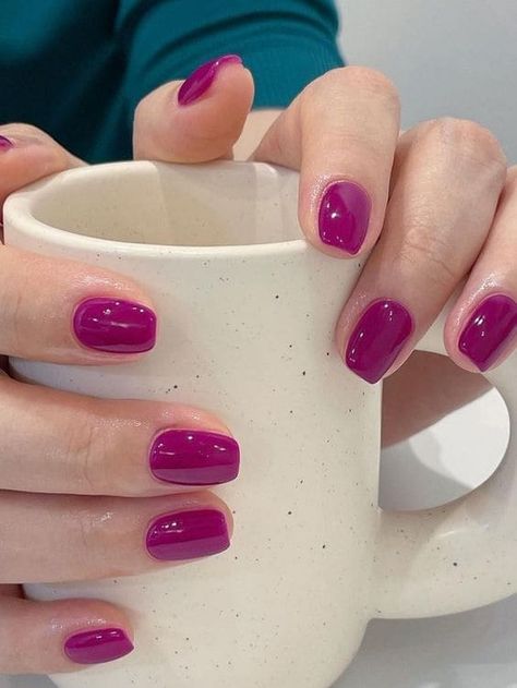 Plum Nails, Purple Nail Polish, Purple Nail Designs, Purple Nail, Blush Nails, Jelly Nails, Nail Swag, Minimalist Nails, Dream Nails