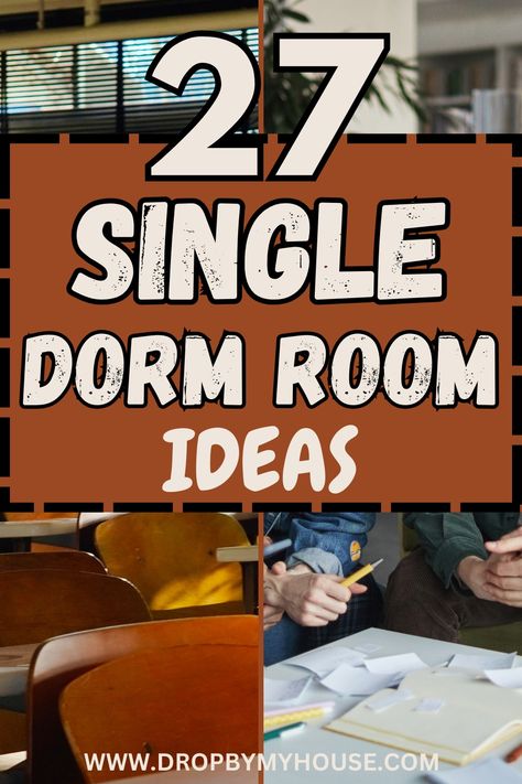 Choose from the best single dorm room ideas to decorate your space. These single dorm room decor ideas are inspiration, fun, and chic. Dorm Room On A Budget, Single Room Dorm Ideas, Single Dorm Room Ideas Colleges, Student Room Decor Ideas, Dorm Room Arrangements, Dorm Living Room Ideas, Dorm Wall Ideas, Bathroom Ideas Dorm, Single Dorm Room Ideas