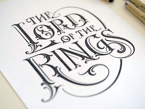 Ring Logo, Calligraphy Text, Lotr Art, Hand Drawn Lettering, Doodle Designs, The Lord Of The Rings, Letter V, Typography Inspiration, Text Effects