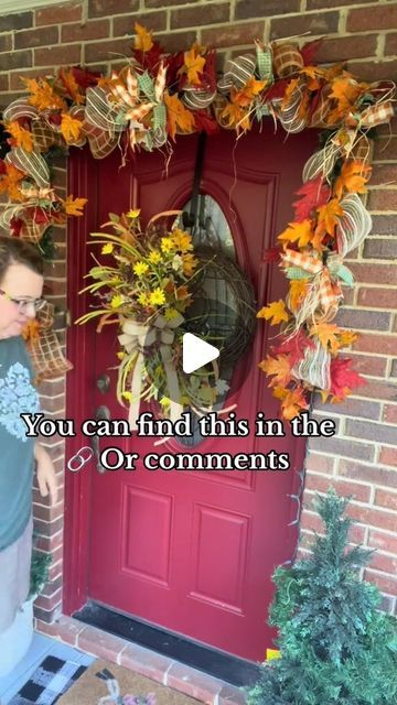 Ashley Greenwood on Instagram: "How to hang a garland over the front door 🍁Use this easy to install garland hanger to perfectly hang your seasonal garlands without having to use power tools or cause permanent damage!" Garland Hanger, Fall Garlands, Outdoor Garland, Fall Garland, How To Hang, Fall Holidays, Christmas Crafts Diy, Fall Fun, Helpful Tips