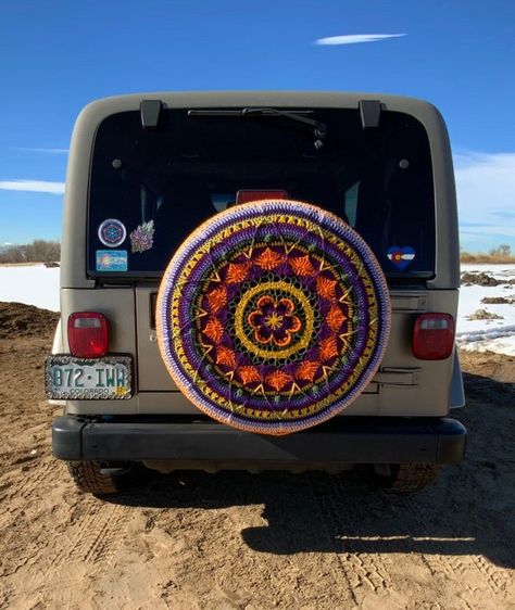 Crochet Tire Cover, Crochet Spare Tire Cover, Cute Jeep Tire Covers, Jeep Covers Tire, Life Is Good Jeep Tire Cover, Spare Tire Covers, Jeep Jeep, Cool Jeeps, Tire Cover