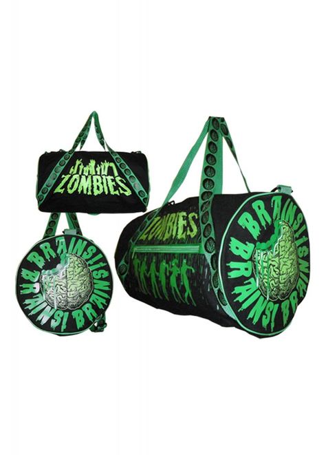 Kreepsville 666 Zombie Barrel Bag | Attitude Clothing Kreepsville 666, Horror Punk, Attitude Clothing, Barrel Bag, Body Glitter, Psychobilly, Cute Bags, Cute Bag, Punk Fashion