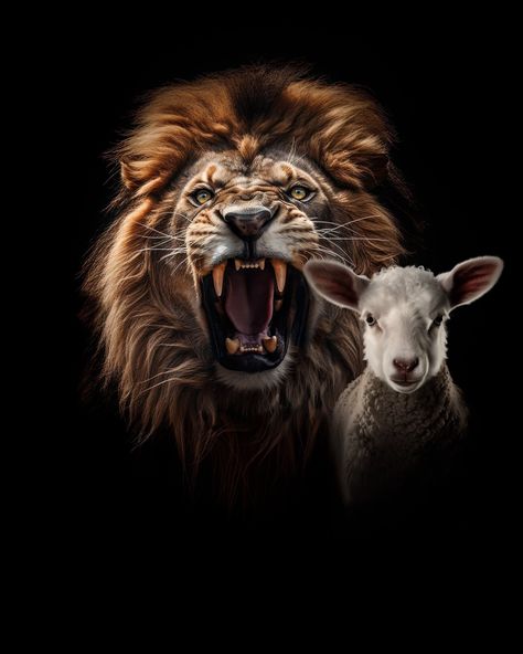 Lion And Lamb Aesthetic, Lion And The Lamb Wallpaper, Lion And Lamb Wallpaper, Lion Lamb Tattoo, Lion And Lamb Tattoo, Lamb Tattoo, Lion And The Lamb, Lion Lamb, Lion Of Judah Jesus