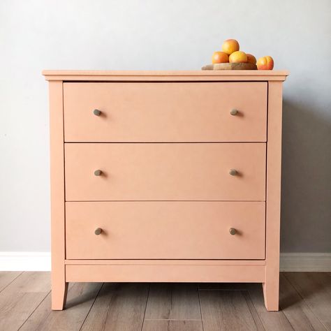 In this video I used Mud Paint in the colour Vintage Coral to completly transform this small dresser. #paintedfurniture #paintingfurniture #howtopaintfurniture #diy #mudpaint #peachfurniture #peachdresser Orange Painted Furniture, Coral Painted Furniture, Orange Dresser, Coral Furniture, Coral Paint Colors, Coral Clay, Peach Paint, Orange Furniture, Painted Furniture Colors