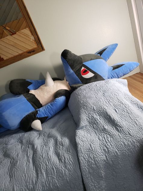 Lucario Plush, Giant Pokemon Plush, Pokemon Plushies Aesthetic, Air Jordan 1 Court Purple, Giant Plush, Pokemon W, Pokemon Room, Pokemon Dolls, Big Plush