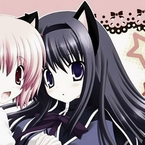 Madoka And Homura Matching Icons, Madoka Kaname, Homura Akemi, Duos Icons, Silly Cats Pictures, Picture Icon, Old Anime, Puella Magi Madoka Magica, Anime Dolls