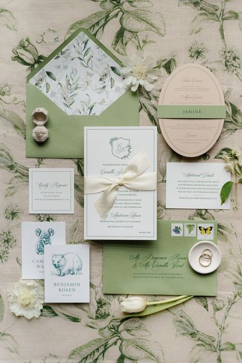 White And Green Color Palette, Green Color Palette, Bespoke Wedding Stationery, Country Wedding Invitations, Custom Wedding Stationery, Luxury Garden, Luxury Wedding Planner, Luxury Wedding Invitations, Maryland Wedding