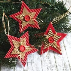 Christmas Trinkets, Pretty Christmas Trees, Star Ornaments, Handmade Christmas Decorations, Christmas Ornament Crafts, Handmade Christmas Ornaments, Noel Christmas, Christmas Ornaments To Make, Christmas Crafts For Kids