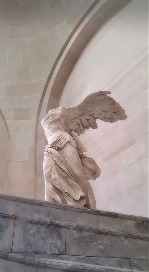 Winged Victory Of Samothrace Aesthetic, Nike Goddess Of Victory Wallpaper, Madison + Core + Aesthetic, The Winged Victory, Nike Of Samothrace, Greek Deities, Nike Goddess Of Victory, Winged Victory Of Samothrace, Winged Victory