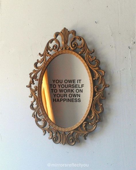 Mirrors Reflect You’s Instagram photo: “The only one who can make you truly happy is yourself. It’s up to you to show up for yourself and work on it. I feel like a lot of the…” Content Quotes, Daily Positivity, Mirror Quotes, Sister Circle, I Never Lose, Grit And Grace, Feeling Drained, Bible Ideas, Pink Venom