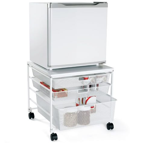 NEW Rolling Cart With Drawers, Mini Fridge Stand, Compact Fridge, Dorm Room Hacks, Dorm Storage, Dorm Organization, Pantry Shelving, College Dorm Room Decor, Room Hacks