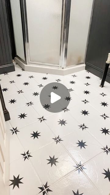 Ashley DIY | WOODWORKING on Instagram: "Stenciled our bathroom floor with stencils cut by our @cricut and @rustoleum floor paint! #floorstencil #Paintedtile" Rustoleum Floor Paint, Floor Paint, Stenciled Floor, Faux Painting, Painted Floors, Bathroom Floor, Bathroom Flooring, Diy Woodworking, Woodworking