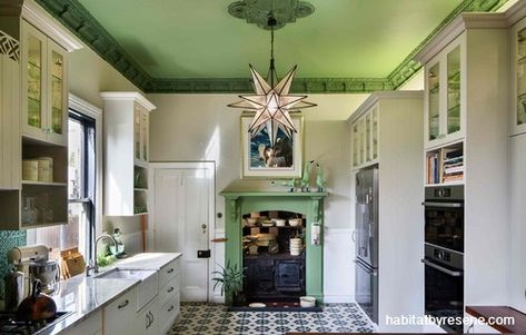 Painted Ceiling Ideas, Green Ceiling, Resene Colours, The Long Game, Paint Inspiration, Period Property, Kitchen Views, Kitchens And Bedrooms, Character Home