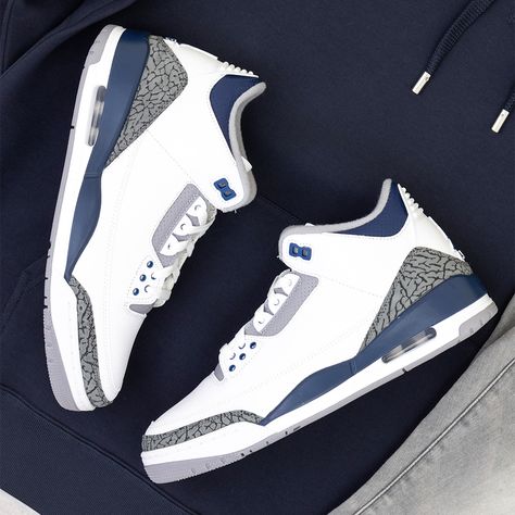 Pair the Air Jordan 3 Midnight Navy with a cozy Mackage Hoodie, available at @topsandbottoms. 👟🔥 #AirJordan3 #MidnightNavy #MackageHoodie #TopAndBottoms #SneakerStyle #StreetwearSwag #FashionCombo #DressToImpress #OOTD #WardrobeEssentials #StreetStyle #FashionStatement #ChicAndSleek #OutfitGoals #sneakerhead #sneakerrelease #sneakernews #sneakerlove #sneakerfreaker #kicks #kicksoftheday #igsneakercommunity #sneakeraddict #sneakerfiles #sneakerporn #topsandbottoms Jordan Retro 3 Midnight Navy Outfits, Jordan 3 Midnight Navy Outfit, Jordan 3 Midnight Navy, Jeffrey Jordan, Jordan 4’s, Retro 3, Jordan Shoes Girls, Pretty Shoes Sneakers, Navy Outfit