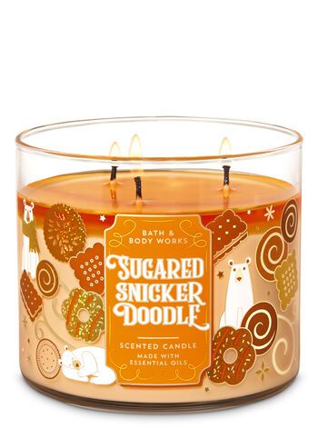 Snicker Doodle, Candle Bath, Christmas Smell, Bath N Body Works, Bath Body Works Candles, What Is Christmas, Bath Candles, 3 Wick Candles, Bath And Bodyworks