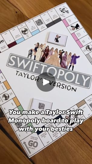 3.4K views · 235 reactions | 😊Introducing Swiftopoly - the ultimate board game for Swifties and Monopoly fans alike! 🎲Perfect for your next Swiftie party or game night!! | By InfinitiasFacebook Taylor Swift Board Game, Taylor Swift Board, Swiftie Party, Monopoly Man, Monopoly Board Game, Monopoly Money, Monopoly Board, Monopoly Game, Journal Books