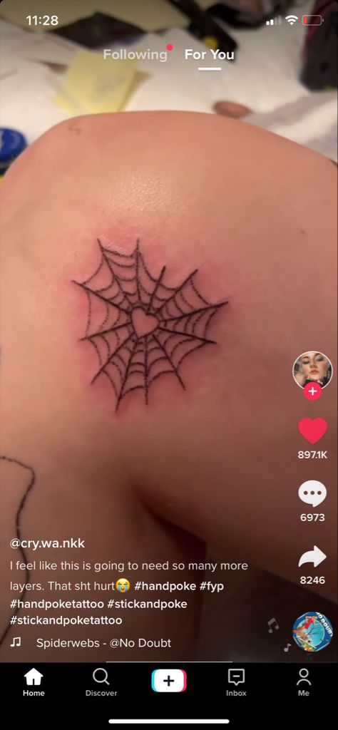 Spider Web Heart Tattoo, Web Heart Tattoo, Web Heart, Stick Tattoo, Stick Poke Tattoo, Spider Web Tattoo, Web Tattoo, Sharpie Tattoos, Stick N Poke