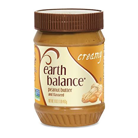 Earth Balance Natural Peanut Butter and Flaxseed Spread, Creamy, Vegan and Gluten Free, 16 oz Dairy Snacks, Peanut Butter Brands, Palm Fruit Oil, Butter Alternative, Vegan Grocery, Gourmet Food Store, Vegan Cheddar, Best Peanut Butter, Vegan Peanut Butter