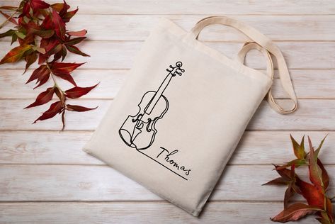 Music Tote Bag, Music Corner, Violin Art, Cute Shoulder Bag, Tote Bag Custom, School Tote, Music Lesson, Expensive Gifts, Teacher School