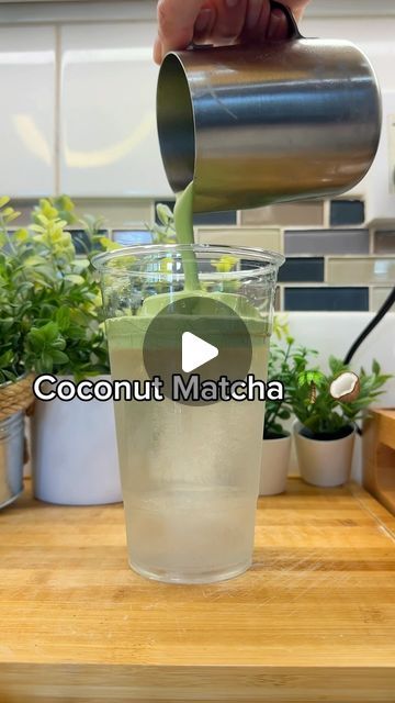 Victoria Brown | At Home Coffee & Recipes on Instagram: "Coconut Matcha Iced Latte🍵🥥🌴🍵 it only felt right to kick of March with a Green Drink 🥹🍵🥥 try this refreshing drink out! (psssss I also have a coffee version of this on my page!)  🥥 @matchalove 2Tsp ceremonial grade  🥥 @costco / Kirkland Coconut Water  🥥 2 TBS Powdered Sugar 🥥 1/3 C Heavy Cream 🥥 Ice 🧊   #matchalatte #matchalover #coconutmatcha #recipes #icedcoffee #espresso #coffeelovers #matchalovers #athomecoffee #starbucksmatcha" Home Coffee Recipes, At Home Coffee Recipes, Matcha Iced, Coconut Matcha, At Home Coffee, Matcha Coconut, Starbucks Matcha, Matcha Latte Recipe, Green Drink