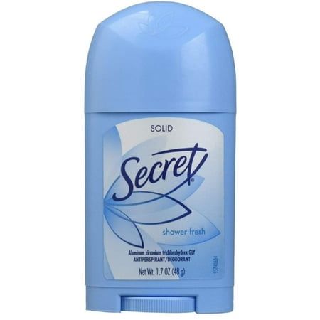 Secret Wide Solid Shower Fresh 1.7 oz Secret Deodorant, Underarm Deodorant, Deodorant Powder, Deodorant For Women, Aluminum Free Deodorant, Antiperspirant Deodorant, Rose Scented Products, Shower Cleaner, Tree Free