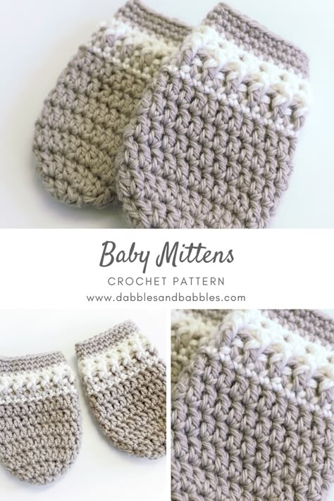 Mittens Crochet Pattern, Baby Mittens Pattern, Crochet Baby Mittens, Mittens Crochet, Crochet Mittens Pattern, Crochet Baby Hat Patterns, Confection Au Crochet, Baby Hat Patterns, Baby Mittens