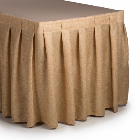 Table Skirts - StarTex Linen CompanyStarTex Linen Company Table Cover Diy, Table Cloth Ideas, Burlap Wallpaper, Table Skirts, Dining Table Cloth, Table Cloth Decorations, Vintage Burlap, Dining Room Table Decor, Table Skirt