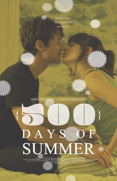 500 Days Of Summer, Best Movie Posters, 500 Days, Summer Poster, I Love Cinema, Cinema Posters, Cinema Movies, Movie Themes, Alternative Movie Posters