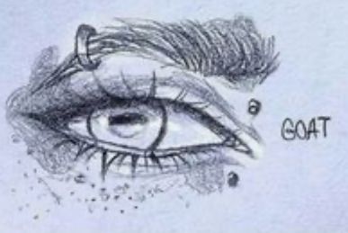 Goat Eyes Drawing, Goat Eyes, Eyes Drawing, Oc Inspo, Eye Drawing, Drawing Art, Not Mine, Goats, Art Drawings