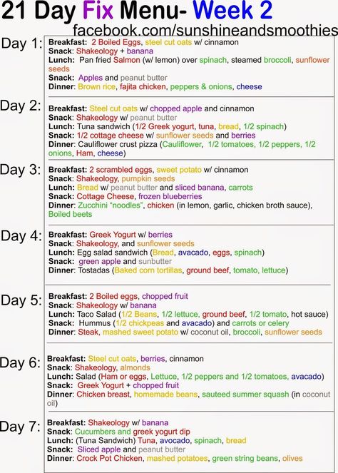 21 Day Fix Menu - Week 2 #21dayfix #21 #Day #Fix #menu #meal #ideas by facebook.com/sunshineandsmoothies 21 Day Fix Menu 1500-1799, 21 Day Fix Menu, Fitness Smoothies, 21 Day Fix Plan, Snacks Diy, Beachbody 21 Day Fix, 21 Day Fix Diet, 21 Day Diet, 21 Day Fix Meal Plan