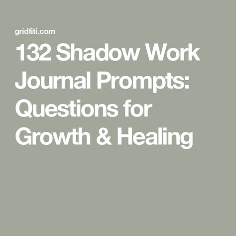 132 Shadow Work Journal Prompts: Questions for Growth & Healing Growth Prompts, Life Categories, Journal Prompts For Healing, Prompts For Healing, Shadow Work Prompts, Self Alignment, Shadow Work Journal Prompts, Work Journal Prompts, New Bullet Journal