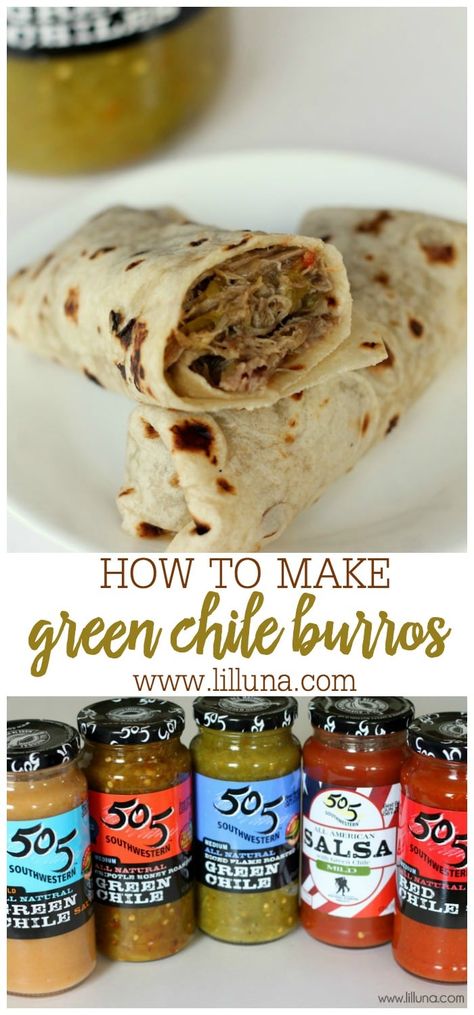 505 Green Chili Recipes Crock Pot, Green Chili Pork Burritos Crock Pot, Green Chili Burritos Crock Pot, 505 Hatch Green Chile Recipes, 505 Green Chili Sauce Recipes, Green Chili Beef Burritos, 505 Green Chili Recipes, Red Cheese Enchiladas, Green Chile Burritos