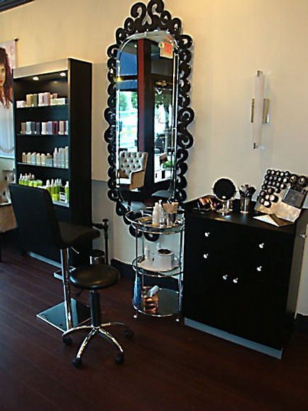 Hair Dressing Salon Ideas, Beauty Shop Ideas, Home Salons, Home Salon Ideas, Hair Station, Home Hair Salon, At Home Salon, Beauty Salon Ideas, Salon Interior Design Ideas