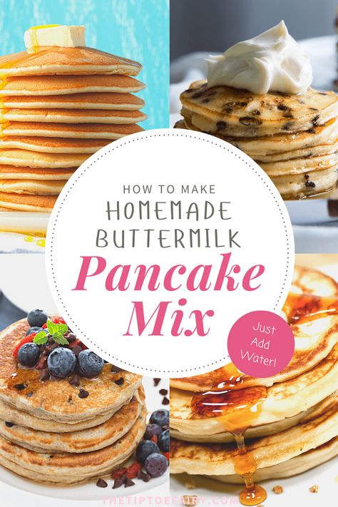 Pancake Mix Recipe No Egg, Just Add Water Pancake Mix Recipe, Pancake Mix Just Add Water, Easy Pancake Mix Recipe, Pancakes No Eggs, Fluffy Pancake Mix Recipe, Diy Pancake Mix, Homemade Pancake Mix Recipe, Easy Pancake Mix