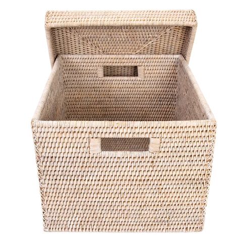 Rattan Rectangle Basket, Small Rattan Basket With Lid, Wicker Basket With Lid, Wicker Storage Boxes, Office Shelves, Change Your Attitude, Island Storage, Weaving Diy, Storage Box With Lid