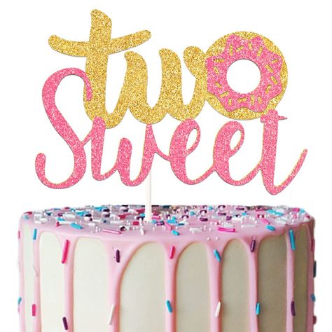 Too Sweet 2nd Birthday, 2 Sweet Birthday Theme, Sweet Themed Birthday Party, Two Sweet Party 2nd Birthday, Two Sweet Cake Topper, Two Sweet Cake, Two Sweet Birthday Party, Toddler Birthday Themes, Toddler Birthday Party Themes