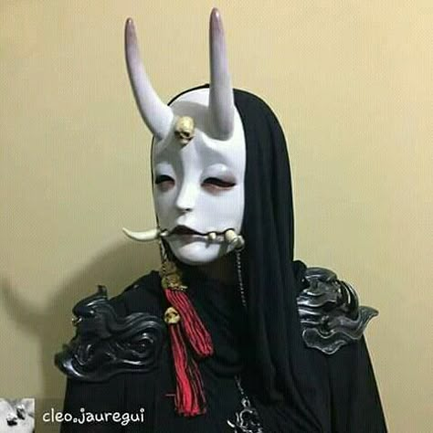 Oni Costume, Oni Cosplay, Ram Mask, Mascara Hannya, Mascara Oni, Doll Mask, Oc Fashion, Materi Bahasa Jepang, Art Mirror