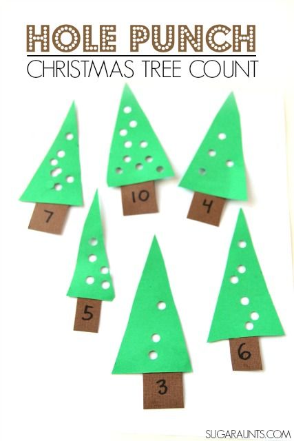 This Christmas Tree Fine Motor Activity is a Christmas themed busy bag that will hopefully help some of that hectic holiday craze that happens this time of year.  Give the kiddos this proprioception powerhouse punching activity and be assured that the kids will be learning, getting out a little holiday wiggles, and you, Mama, can ... Read more Christmas Fine Motor, Activities For Kids Christmas, Christmas Units, Counting Activity, Holiday Activities For Kids, Preschool Fine Motor, Christmas Kindergarten, Christmas Math, Winter Preschool