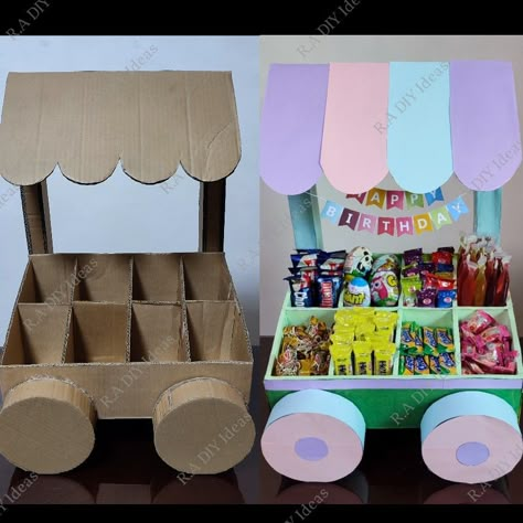 Diy Candy Cart, Cardboard Crafts Diy, Exterior Christmas, Candy Land Christmas Door, Candy Cart, Candy Land Christmas Decorations Diy, Candy Land Christmas Decorations Outdoor, Christmas Float Ideas, Candy Land Christmas Tree