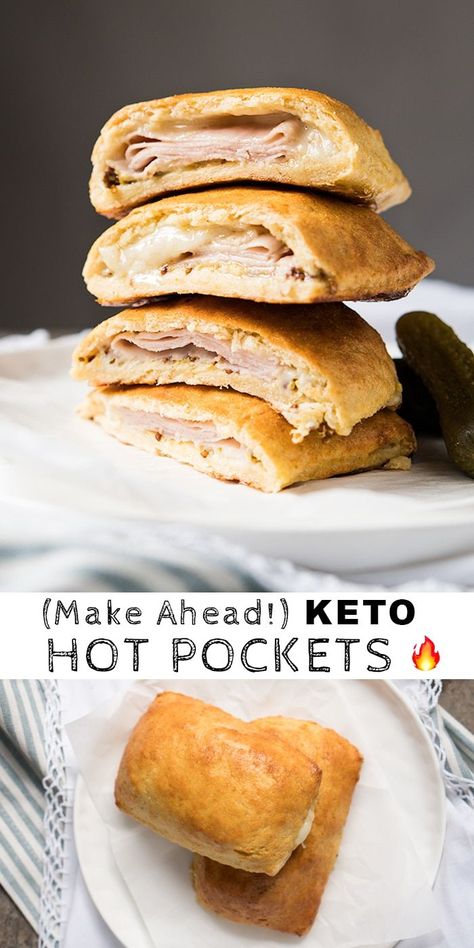 (Make Ahead!) Gluten Free & Keto Hot Pockets #keto #glutenfree #dairyfree #lowcarb #breakfast Make Ahead Keto, Desayuno Keto, Cheese Stick, Keto Breads, Keto Diet Breakfast, Diet Breakfast Recipes, Hot Pockets, Keto Lunch, Ketogenic Diet Meal Plan