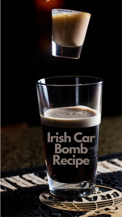 Irish Car Bomb Ireland Guinness, Guinness Cocktail, Irish Car Bomb, Irish Car, Irish Drinks, Baileys Recipes, Jameson Whiskey, Car Bomb, Whiskey Shots