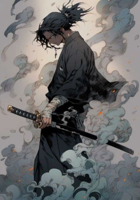 ⚡️give me prescriptions so I could drug myself.. because satan doesn't exist.. according to some experts.. it could be a chemical imbalance🤔.🌩 Wandering Samurai Art, Samurai Anime Character, Ronin Character Design, Black Samurai Art, Samurai Character Design, Futuristic Samurai, Samurai Concept, Anime Samurai, Anime Trap