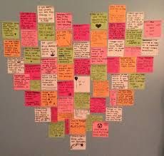 Post it Note Kindness at the Mall | KindSpring.org Sticky Notes Ideas For Boyfriend, Sticky Note Decor, Encouragement Wall, Sticky Notes Quotes, Anniversary Ideas For Him, Homemade Valentines Gift, Fitting Rooms, Reasons I Love You, Valentines Gift Bags