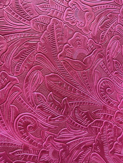 Denver Hot Pink Embossed Leather | Your Western Decor Pink Western Wallpaper, Pink Leather Texture, Pink Western Aesthetic, Triad Color Scheme, Hot Pink Pattern, College Magazine, Wallpaper Awesome, Leather Wallpaper, Leather Aesthetic