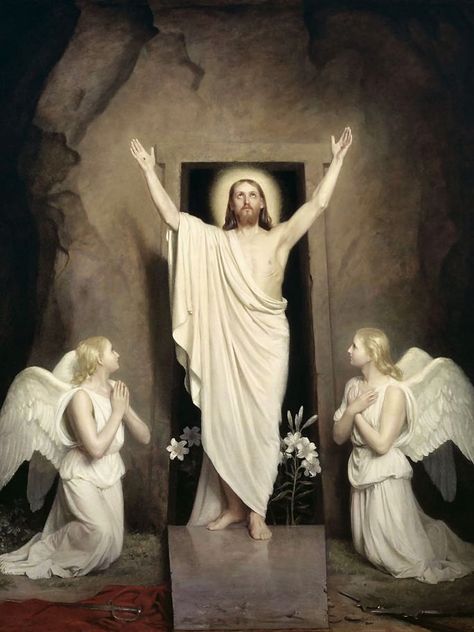 https://flic.kr/p/q4bVwN | bloch, carl heinrich - The Resurrection 2 | Carl Heinrich Bloch  1834-1890  Denemarken Christ Is Risen, Pictures Of Jesus Christ, The Resurrection, Jesus Christ Images, Catholic Prayers, Soul Art, Jesus Pictures, The Cross, Jesus Christ